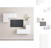 vidaXL Tv-meubelset - Wit - 2x 30.5x30x60 cm en 2x 60x30x30 cm - Montage vereist - Kast