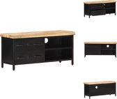 vidaXL stereokast - houten tv-meubel - 90 x 30 x 41 cm - zwart - Kast