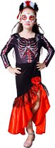 Dia de los muertos kostuum - Halloween kostuum kind - Carnavalskleding - Carnaval kostuum - Meisje - 7 tot 9 jaar