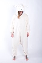 KIMU Onesie Costume de Mouton Costume d'Agneau - Taille XL - XXL - Costume de Mouton Combinaison Costume de Maison Sinterklaas Cadeau