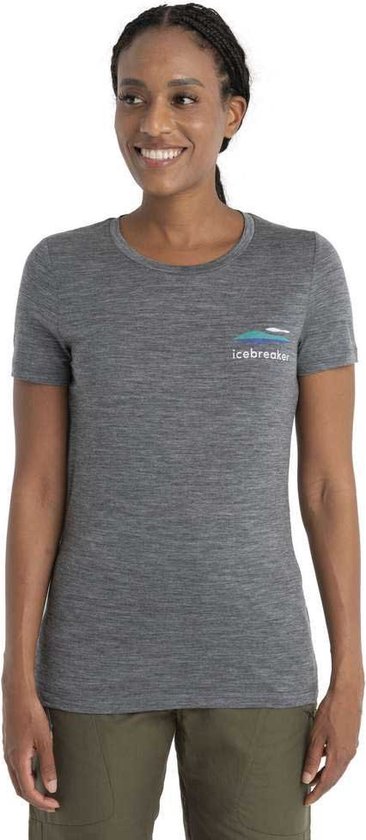 Icebreaker 150 Tech Lite Ii Aotearoa Merino T-shirt Met Korte Mouwen Grijs L Vrouw