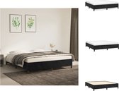 vidaXL Bedframe Zwart - Fluwelen Stof - Ondersteunende Poten - Multiplex Lattenbodem - 203x183x35 cm - Geschikte matras- 180x200 cm - vidaXL - Bed