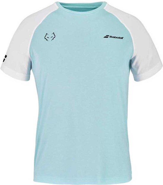 Babolat T-Shirt Juan Lebron Wit / Blauw Padel Maat S