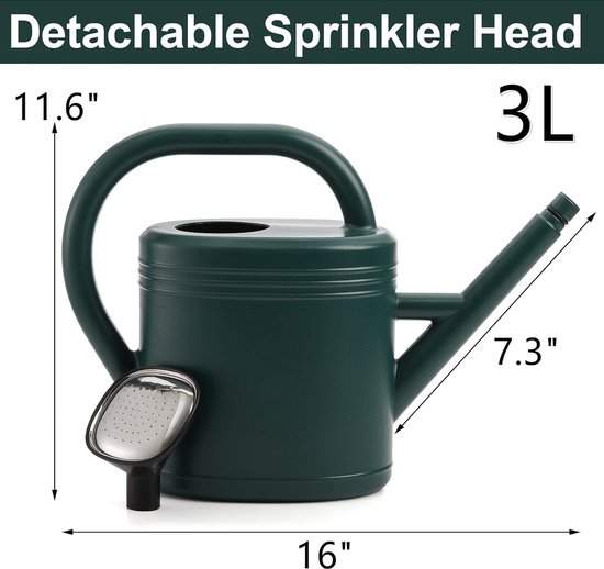 Compacte 1-Liter Gieter – Lange Uitloop – Lichtgewicht & Handig – Voor Kamerplanten, Balkon En Tuin – Binnen En Buiten – Incl. Verstelbare Waterstroom