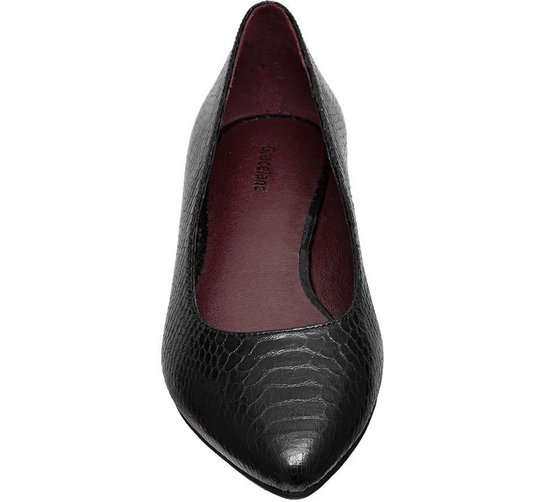 Graceland Dames Zwarte ballerina crocoprint - Maat 39 | bol.com