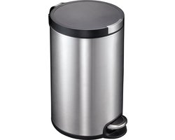 EKO - Artistic pedaalemmer 20 liter - Stainless steel Plastic - mat RVS - Prullenbak