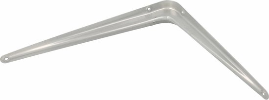 AMIG Support d'étagère/support d'étagère en métal - laqué argent - H400 x L350 mm