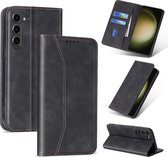 Podec Hoesje met Pasjeshouder voor Samsung S23 Plus Zwart Telefoonhoesje - Anti-Shock Bookcase Cover met 1x Screenprotector - Wallet Case