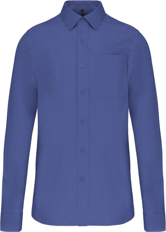 Chemise Homme XL Kariban Manches Longues Blue Cobalt 100% Katoen