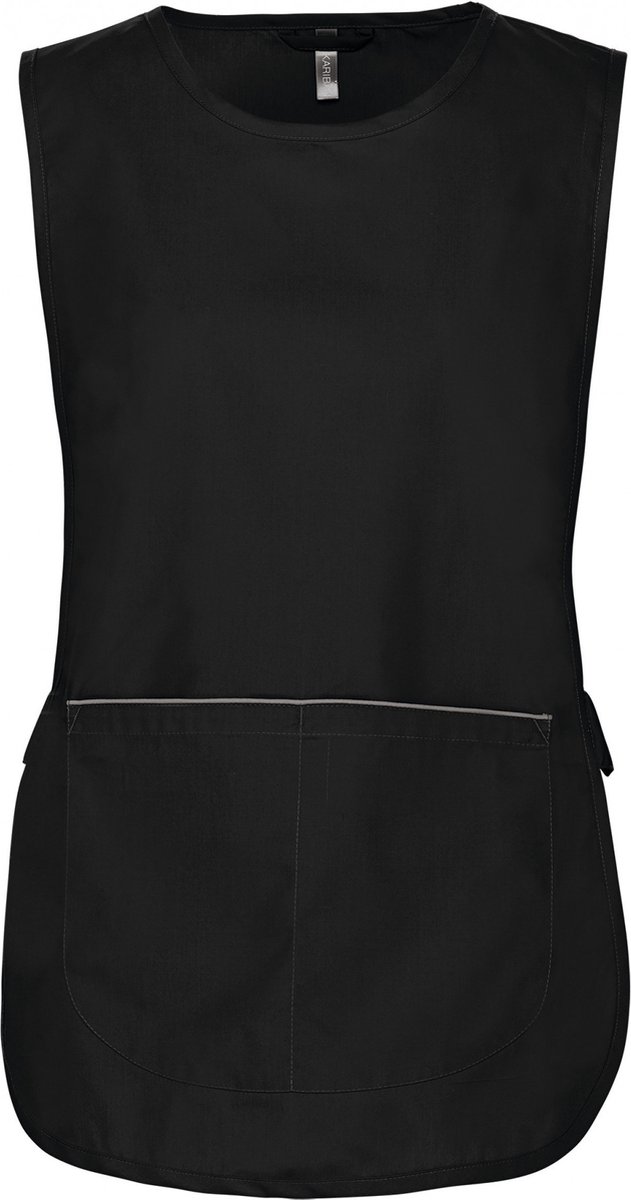 Schort/Tuniek/Werkblouse Dames XXL/3XL Kariban Black 65% Polyester, 35% Katoen