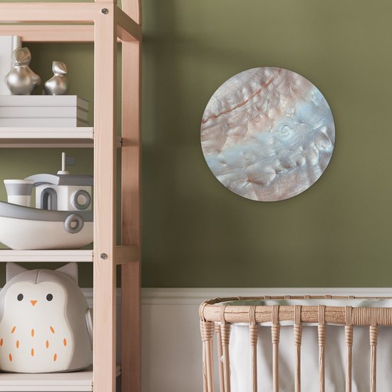 Cercle mural - Cercle mural intérieur - Coquillages - Abstrait - Nature - 30x30 cm - Décoration murale - Peintures ronds - Décoration chambre adulte