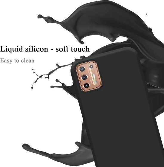 Coque Cadorabo pour Motorola MOTO G9 PLUS en NOIR LIQUIDE - Housse de protection en silicone TPU flexible Case Cover