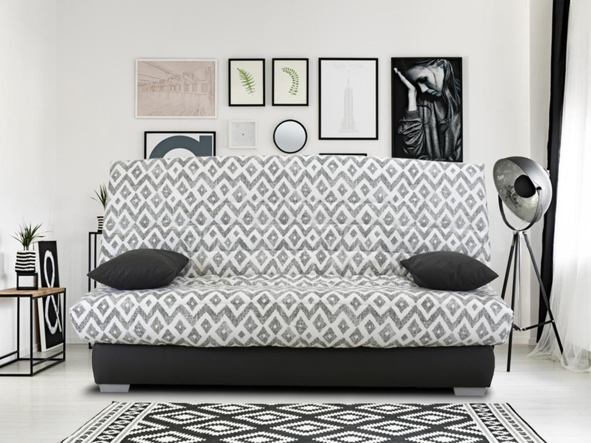 BULTEX Canapé-lit en tissu avec matelas BULTEX imprimé à carreaux TULSA L  192 cm x H... | bol