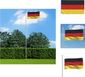 vidaXL Vlag Duitsland - 90 x 150 cm - meerkleurig - 68D 100% polyester - Vlag