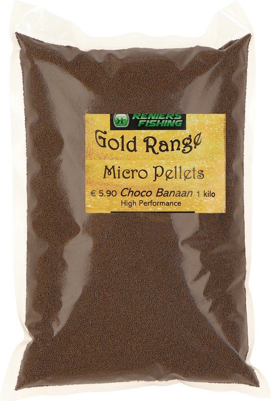 Reniers Fishing Gold Range Method Feeder Micro Pellets 1 Kilo - Smaak : Sweet Bream Caramel van Reniers Fishing — afbeelding 5
