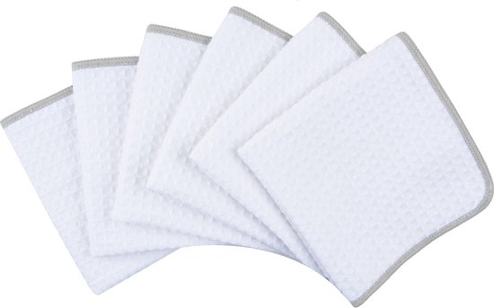 AIDEA Microvezel vaatdoeken, set van 8, theedoeken, superzacht, absorberend en pluisvrij, multifunctionele microvezel vaatdoeken voor keuken, 30 x 30 cm