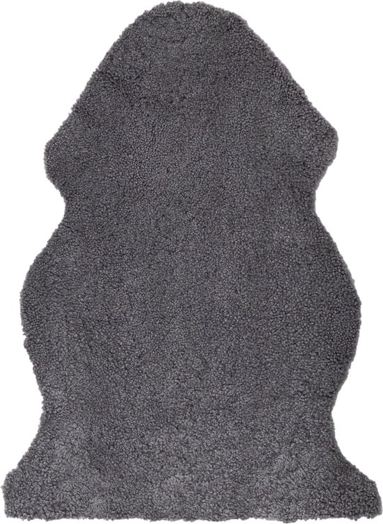 Peau de mouton à poil court gris argent (cisaillé) - peau de mouton pour les conducteurs - peau de mouton pour bébé