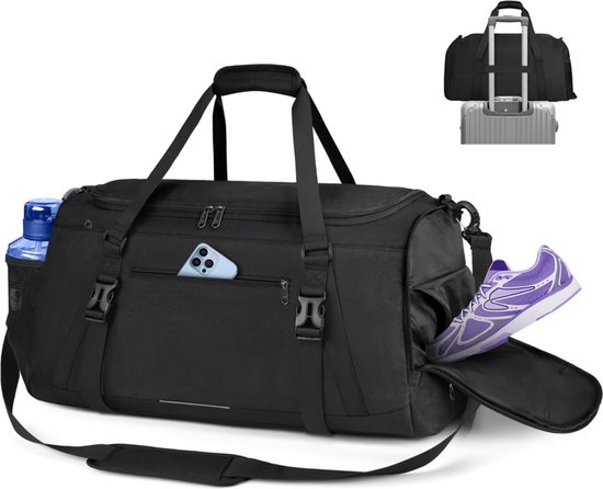ITSHINY Sporttas Voor Mannen En Vrouwen, Schoudertas Voor De Sportschool Reisrugzak Gymtas 3 In 1 Design Met Schoenenvak Sporttas Waterdicht En Licht