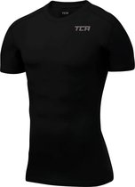 TCA Mannen HyperFusion Compressie Basislaag Top Korte Mouw Ondershirt - Zwart, XXL