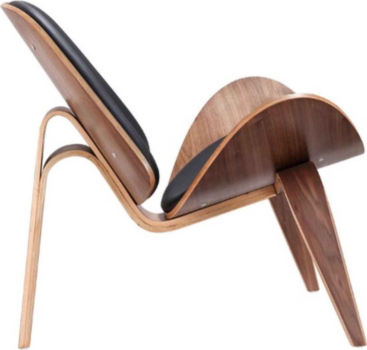 Glanzend zwart echt leer zitkussen lederen kussen zitkussen voor stoel stoel stoel echt leer kussen zitkussen model 3P 45 x 45 cm Zwart - glanzend zwart