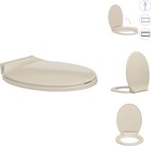 vidaXL Abattant de toilette - Haute qualité - Ovale - 46 x 34 cm - Abricot - Polypropylène - Abattant de toilette