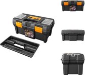 vidaXL Gereedschapskoffer - 450 x 240 x 210 mm - PP - Zwart/Geel - Gereedschapskoffer