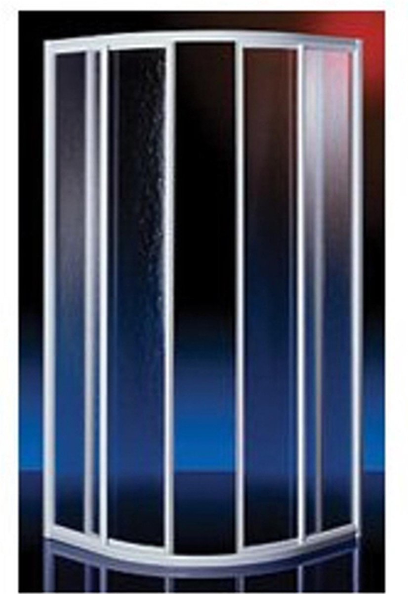 Plieger Economy douchecabine kwartrond 90x90x185cm wit