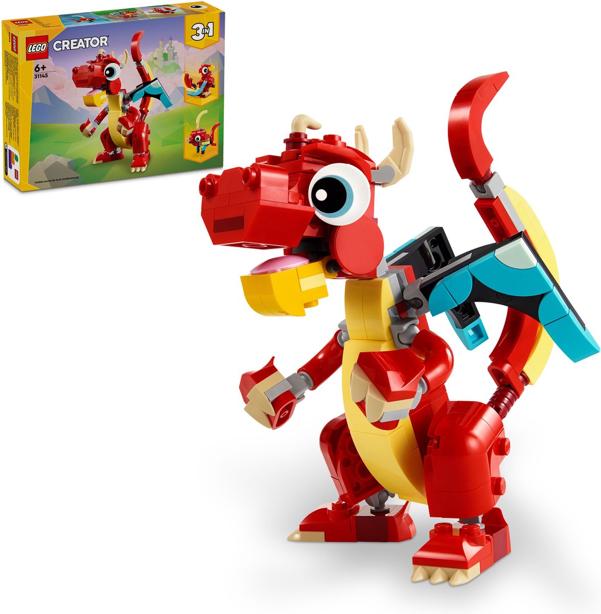 LEGO Creator 3-in-1 - Rode draak Constructiespeelgoed thumbnail 3