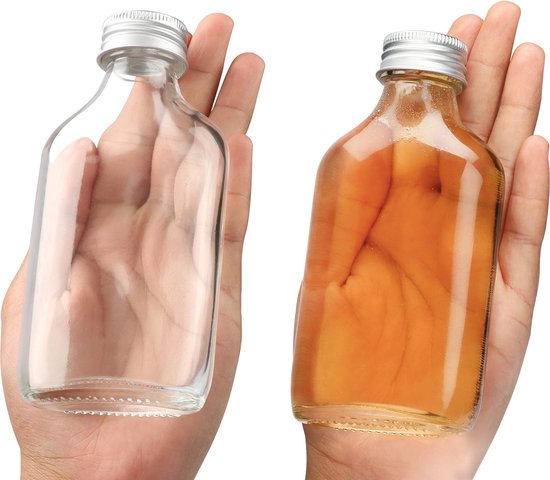 Kitnish Alcoholflessen 60 ml plastic flessen met zilveren Kitnish Alcoholflessen 60 ml plastic flessen met zilveren