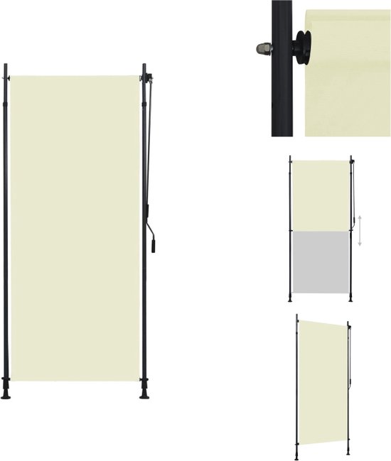 vidaXL Rolgordijn Verticale zonwering - 100x270 cm - Crème - PA-coating - Jaloezie