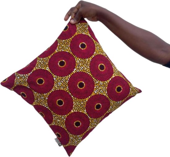 Kussenhoes | Leuk cadeau | Kussenhoes 40x40| Handgemaakt in Ghana | Fairtrade sierkussenhoes | Sierkussenhoes | Kleurrijke kussenhoes