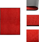 vidaXL Paillasson Tapis intérieur/extérieur - 120 x 90 cm - Rouge - PVC antidérapant - Paillasson