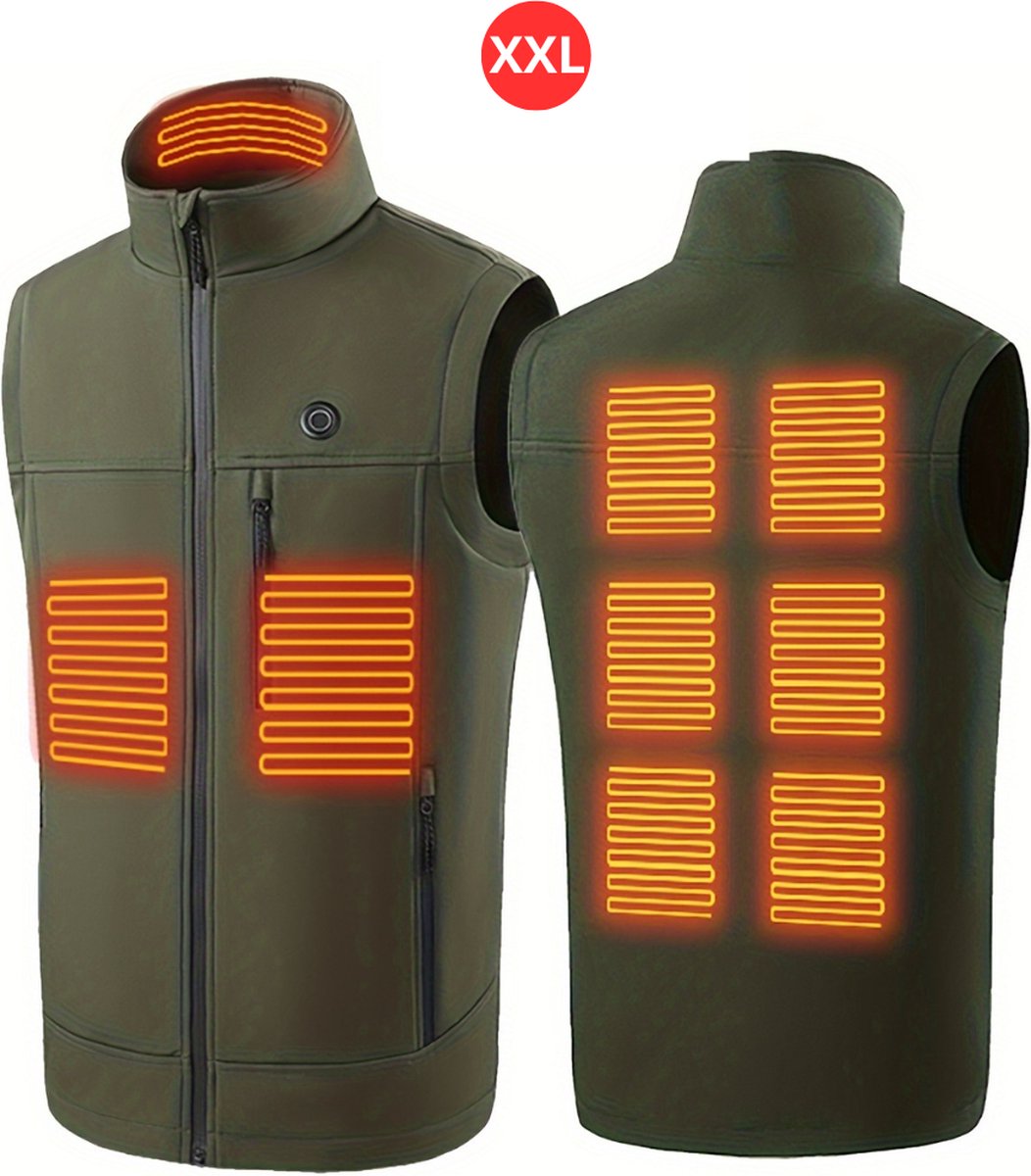 Livano Elektrische Bodywarmer Oplaadbaar Verwarmde Bodywarmer Jas Heated Vest Heren Groen