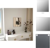 vidaXL Wandspiegel - Minimalistisch design - 40 x 40 cm - Inclusief accessoires - Spiegel