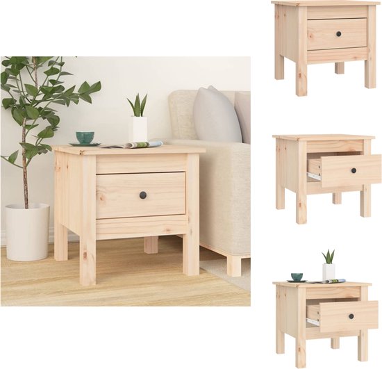 VidaXL Industriële Eettafel - 70 X 70 X 75 Cm - Massief Gerecycled Hout Zwart Stalen Frame Tafel Inclusief Houtreiniger En Verfrisser