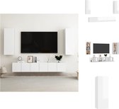 vidaXL TV-meubel - Stereokast - 60 x 30 x 30 cm - Hoogglans wit - Kast