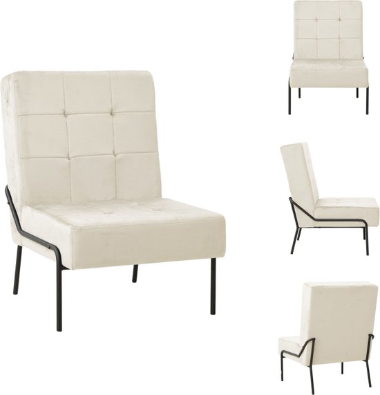 vidaXL Relaxstoel woonkamerstoel - 65 x 79 x 87 cm - fluweel - Fauteuil