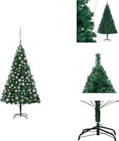 vidaXL Kunstkerstboom - vidaXL - Kerstboom - 120 cm - Met LED-verlichting - Decoratieve kerstboom