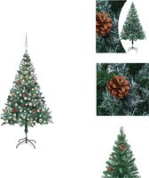 vidaXL Kunstkerstboom - 150 cm - Levensecht - Met LED-verlichting - Decoratieve kerstboom