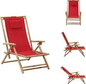 vidaXL Fauteuil pliant - Chaise de jardin - 64 x 89 x (71-94) cm - Réglable - Chaise de jardin