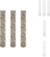 vidaXL Gabion plantenbakkenset - Ronde verhoogde bedden - 30 x 200 cm - Zilver - Bloempot
