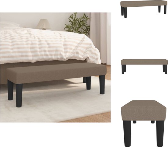 vidaXL Banc 100 x 30 x 30 cm Tissu Taupe