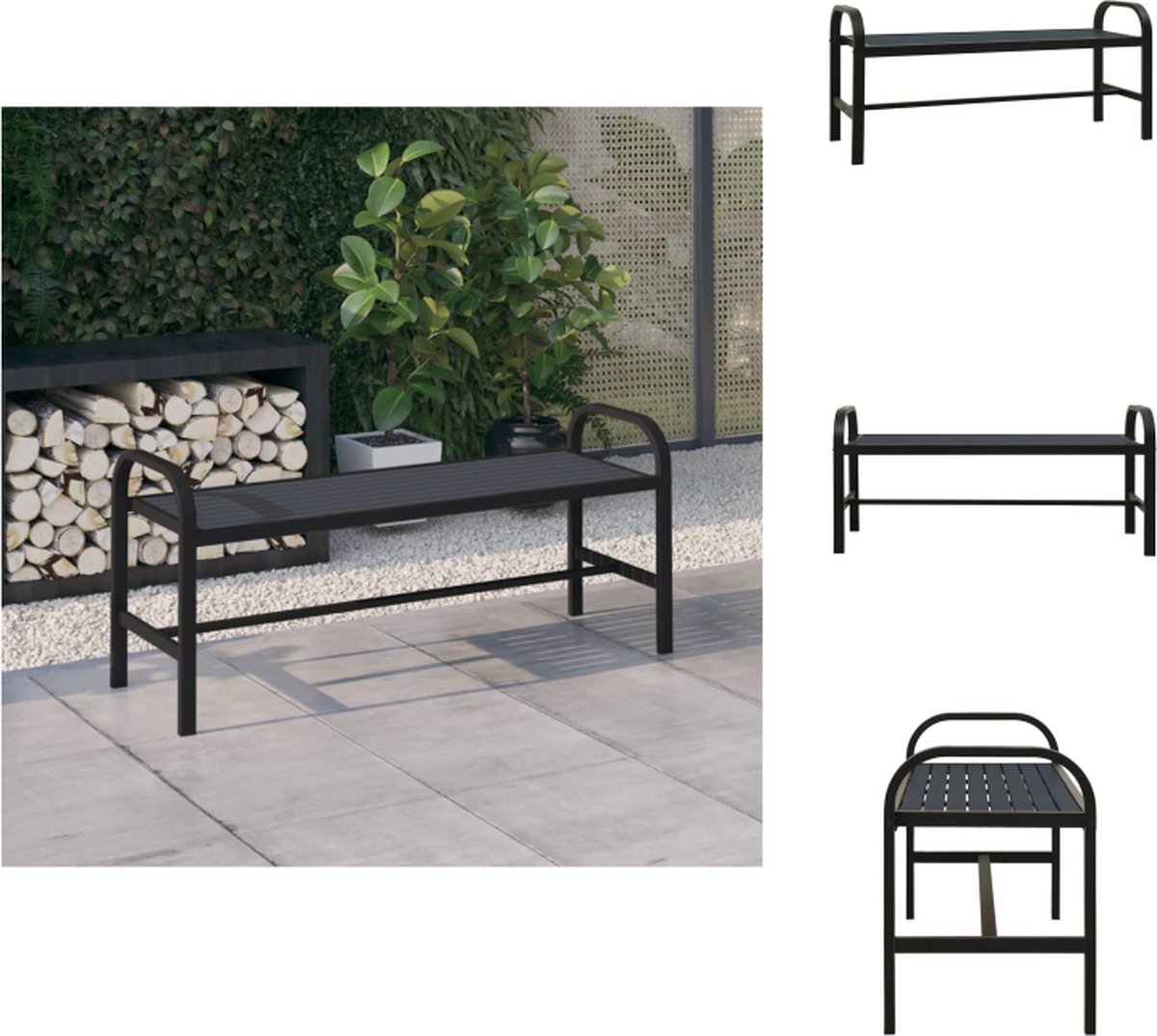 Tuinbank 110 cm staal zwart kopen