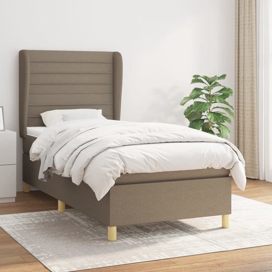 vidaXL-Boxspring-avec-matelas-tissu-taupe-80x200-cm