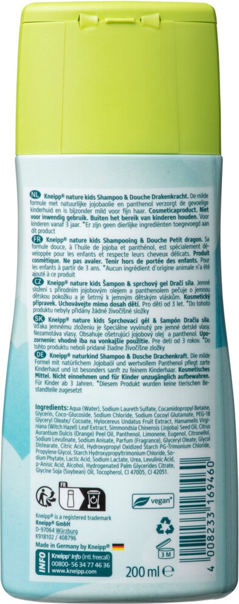 Kneipp Shampoo & Douche Drakenkracht - 3 x 200 ml - Voordeelverpakking van Kneipp — afbeelding 2