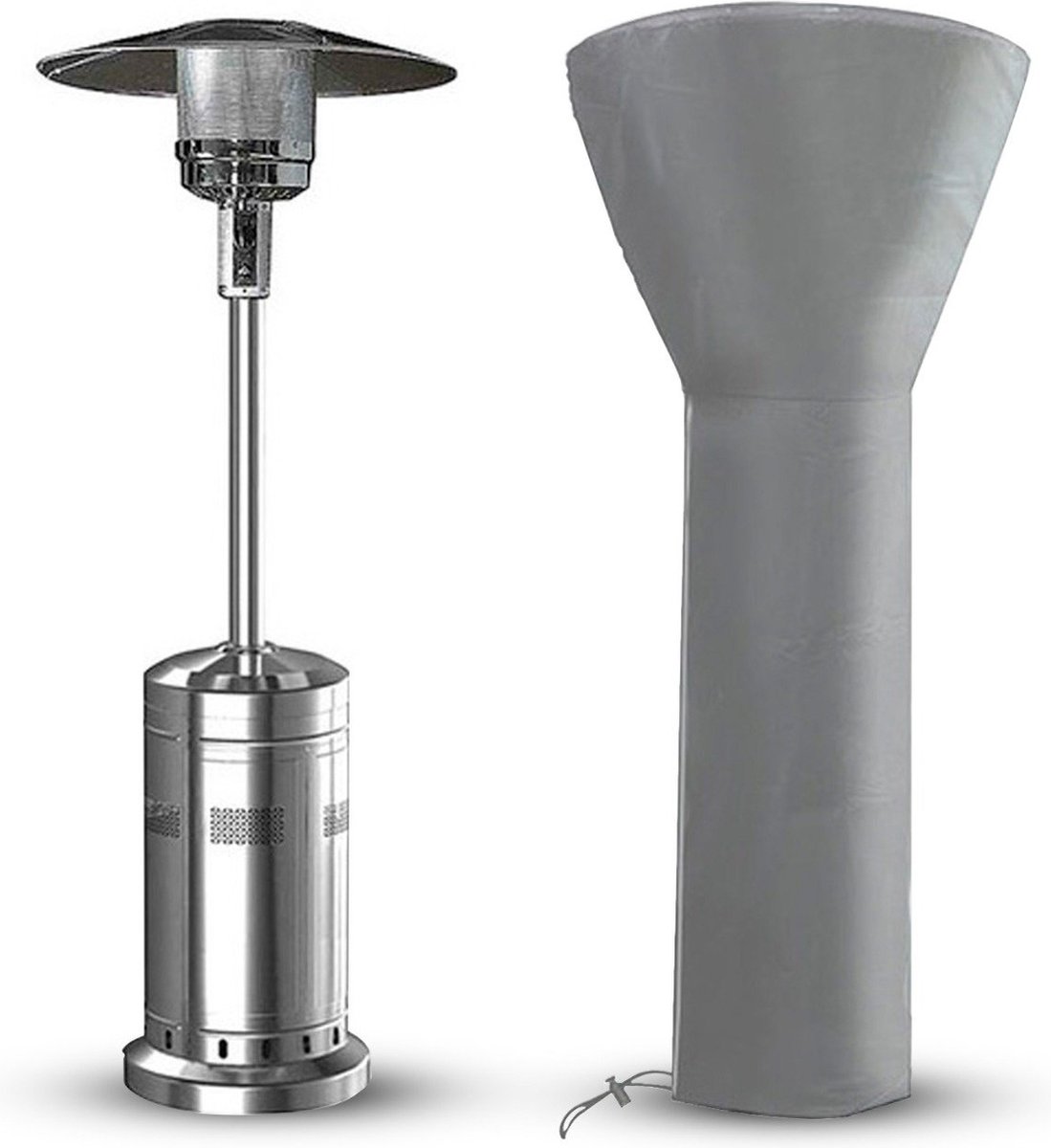 Cuhoc Diamond Heater Hoes - 226x85x48 Cm - Zilvergrijze Terrasverwarmer Hoes