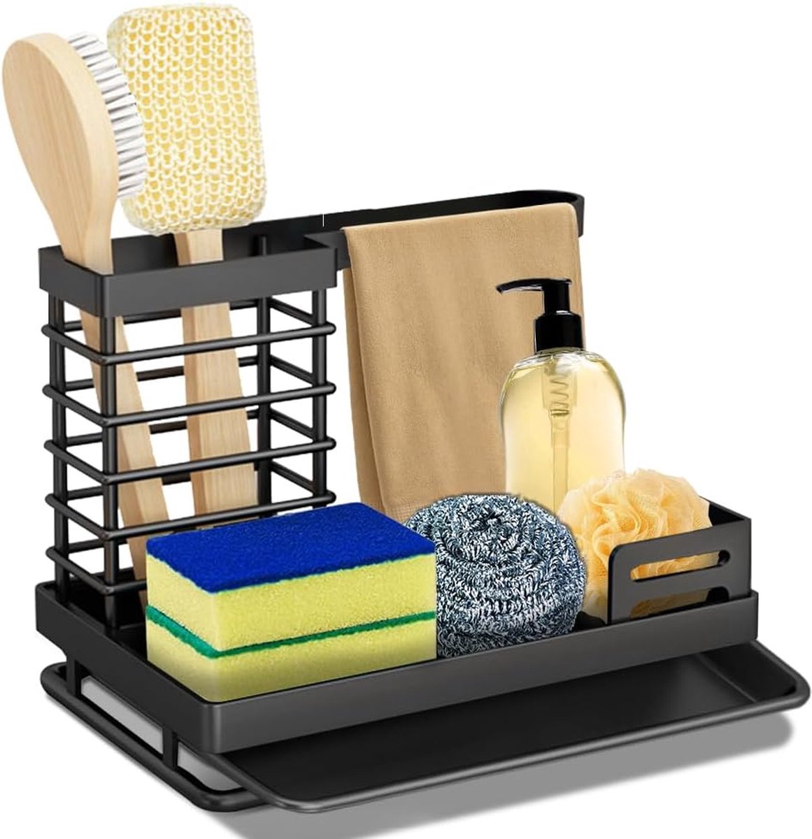 Spoelbak-organizer, sponge holder, detergent holder, Gootsteenorganizer / Sink organizer
