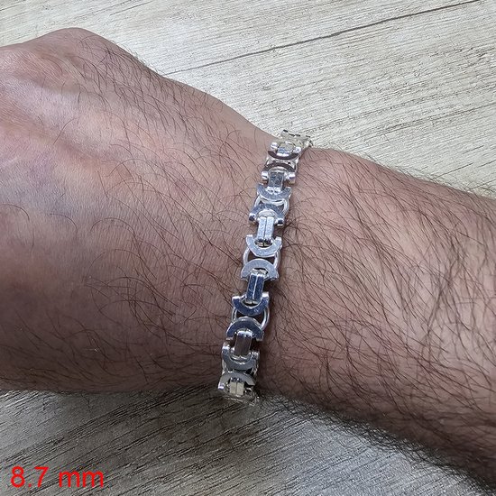 Bijoutier Zwartevalk bracelet à maillons plats en argent - ET 80/22,5cm