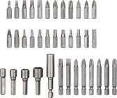 PARKSIDE Bit Schroevendraaier Set 37-delig - Bitjes - 32x bits (25 mm) Steeksleutel (5/6/8/10 mm) - 1x Bithouder 60 mm