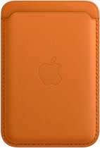 Porte-cartes en cuir avec MagSafe pour iPhone - Brun doré